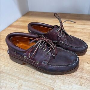 Timberland Dark Brown Leather Boat Shoes